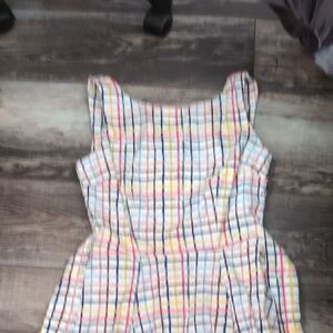 Colorful Plaid Sleeveless Dress